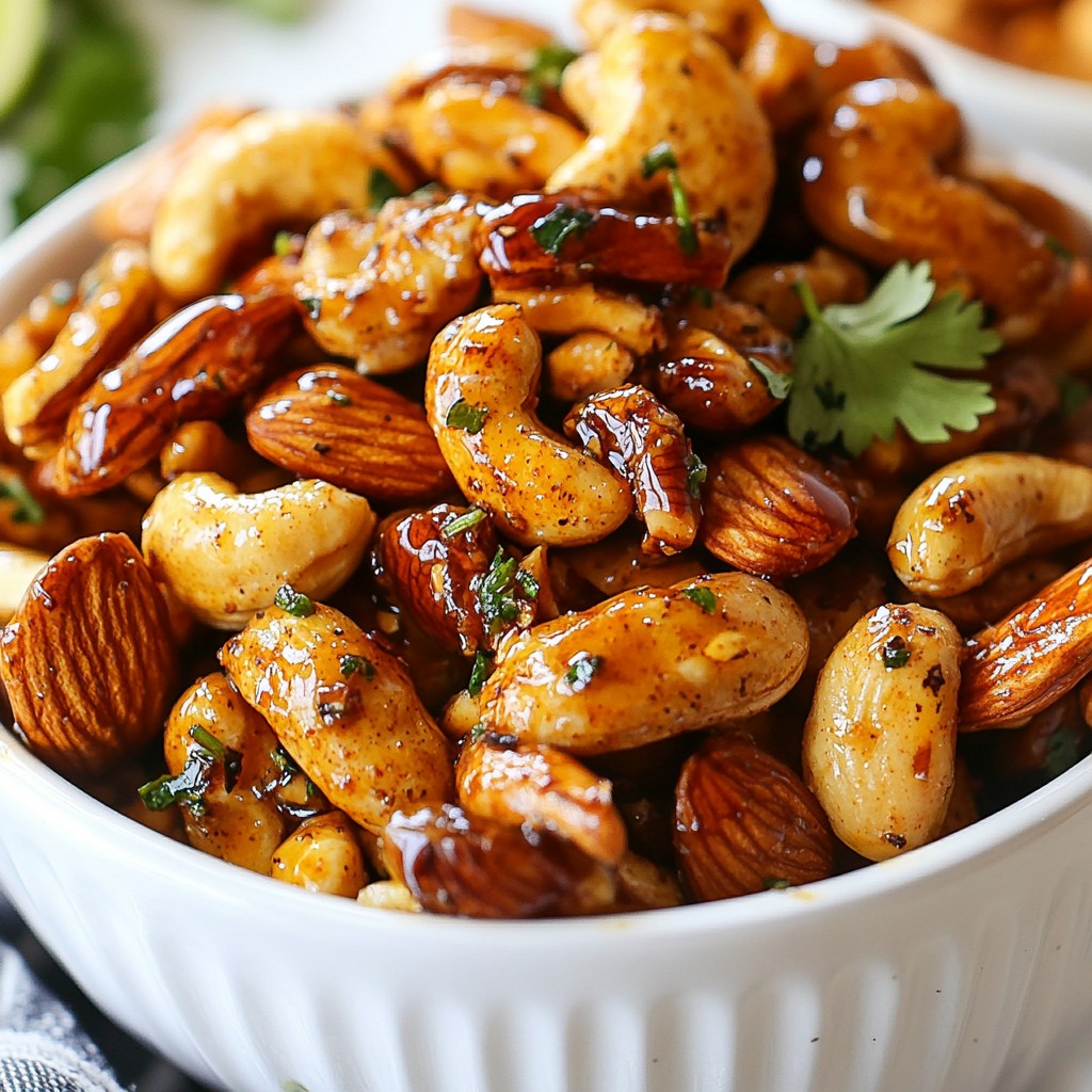 Sweet Chili Lime Roasted Nuts Healthy Snack Recipe