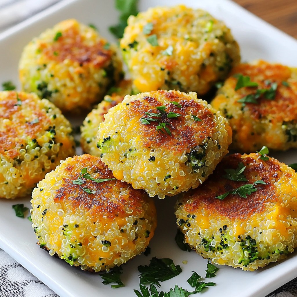 Broccoli Cheddar Quinoa Bites Flavorful and Easy Snack