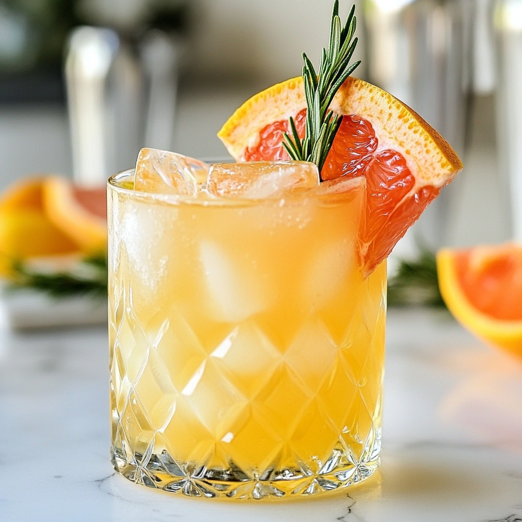 Grapefruit Rosemary Mocktail Refreshing and Simple Drink