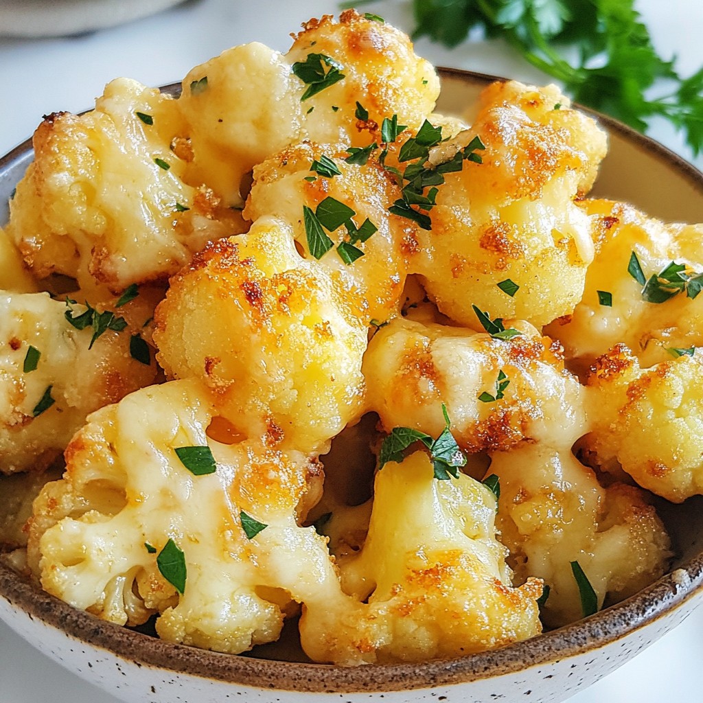 Garlic Parmesan Cauliflower Bites Tasty Snack Recipe