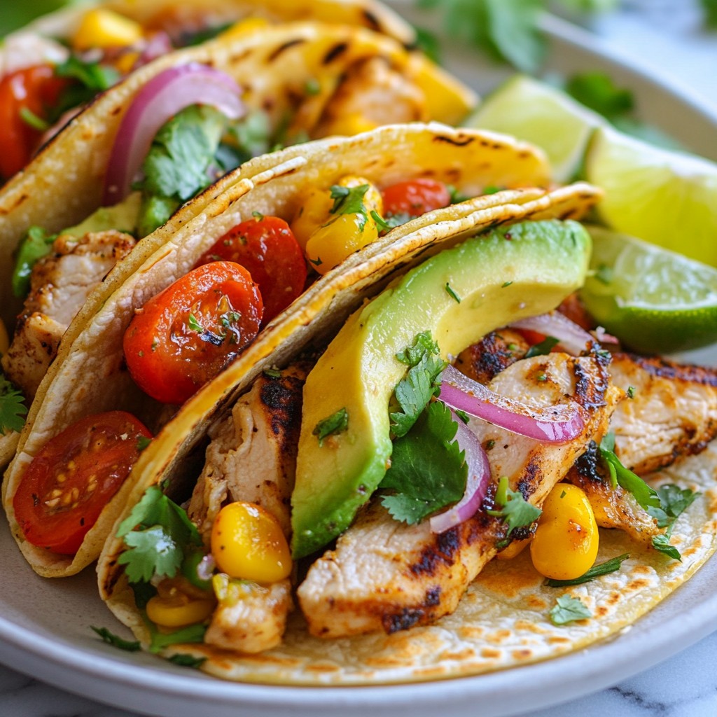 Cilantro Lime Chicken Tacos Fresh and Flavorful Meal