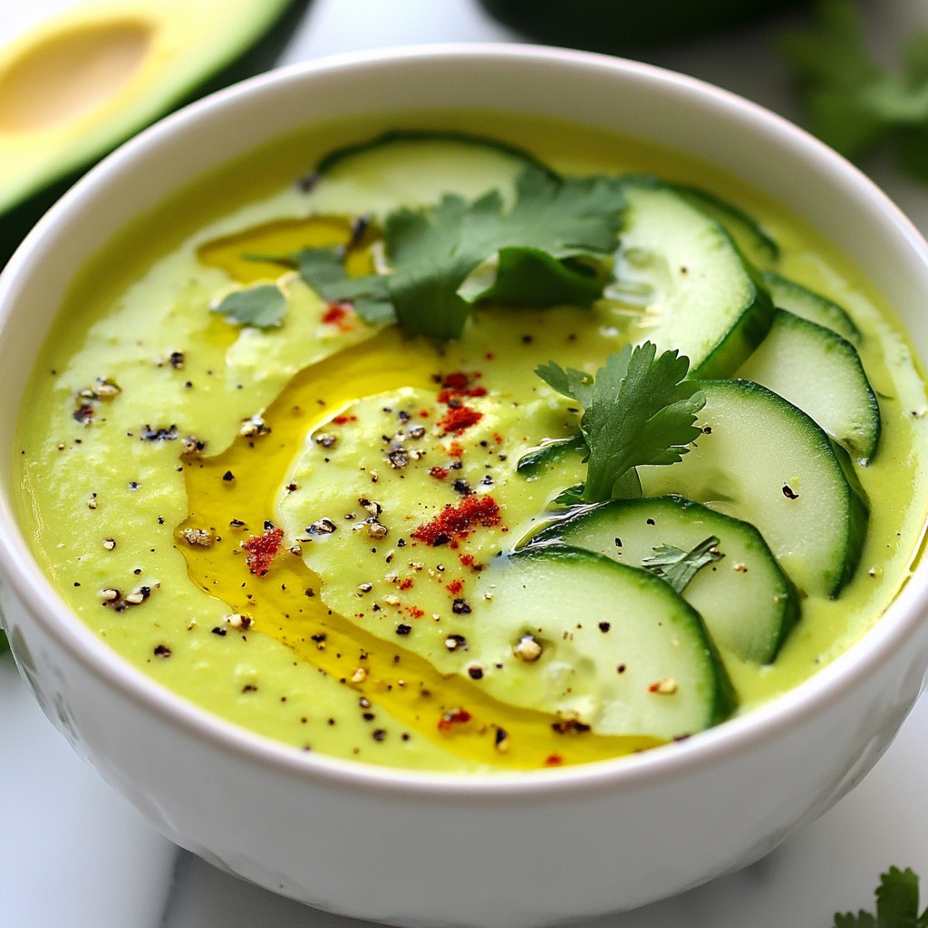 Cucumber Avocado Gazpacho Healthy and Refreshing Soup