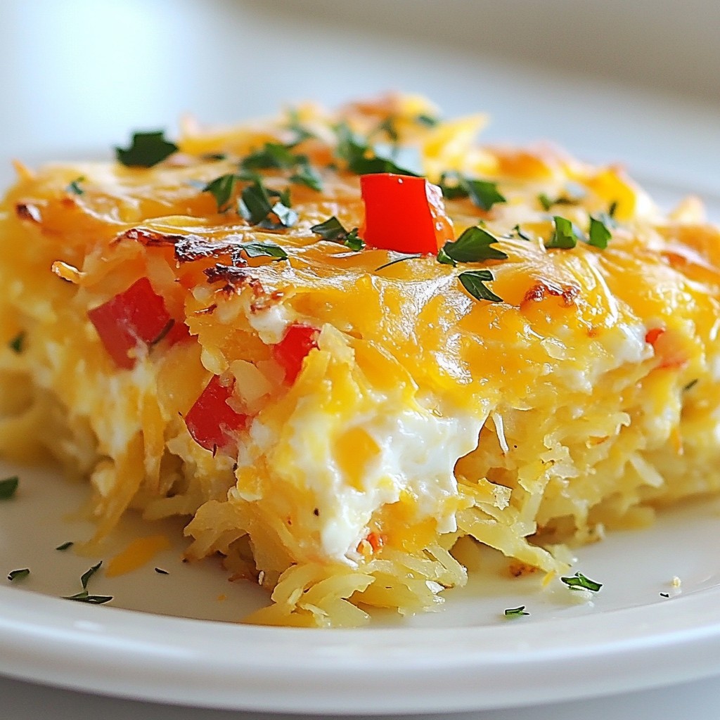 Cheesy Hash Brown Breakfast Casserole Delightful Meal