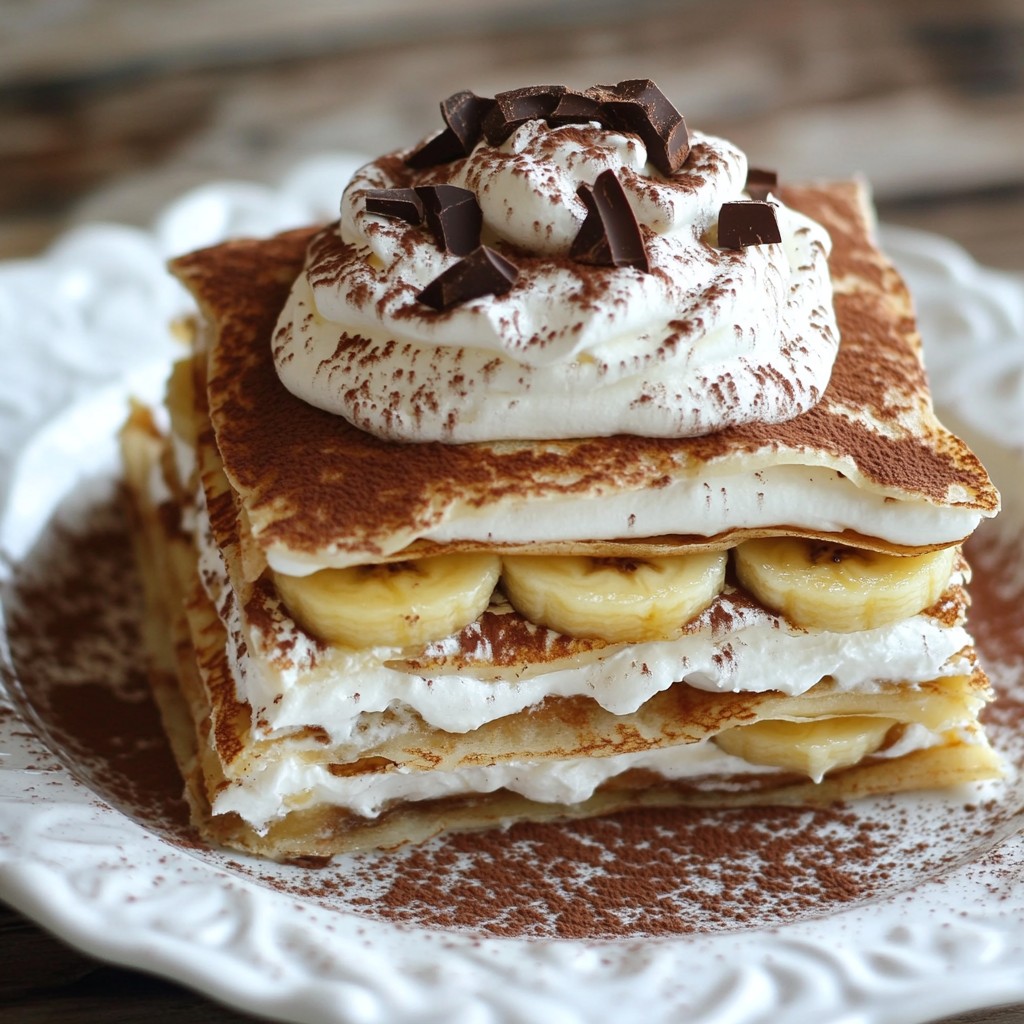 Chocolate Banana Crepe Cake Delightful and Easy Treat