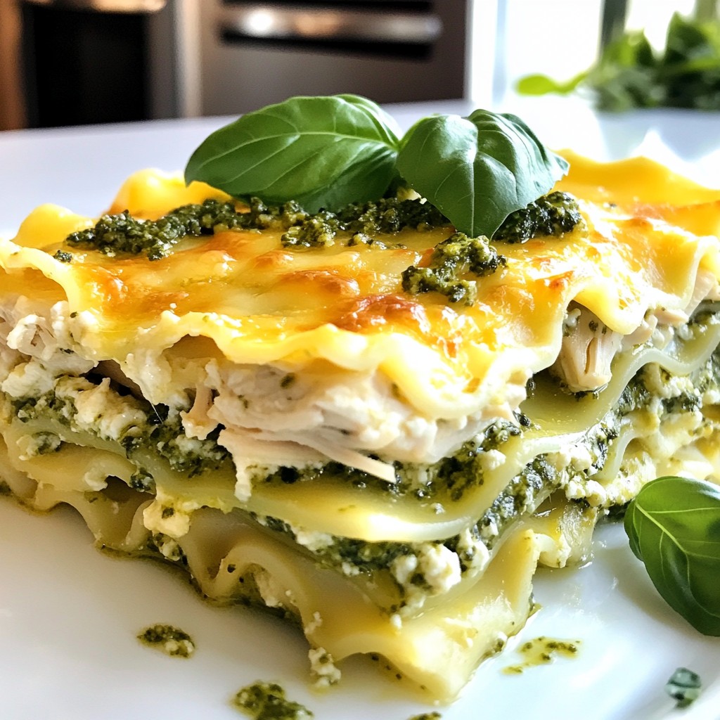 Creamy Pesto Chicken Lasagna Succulent Dinner Delight