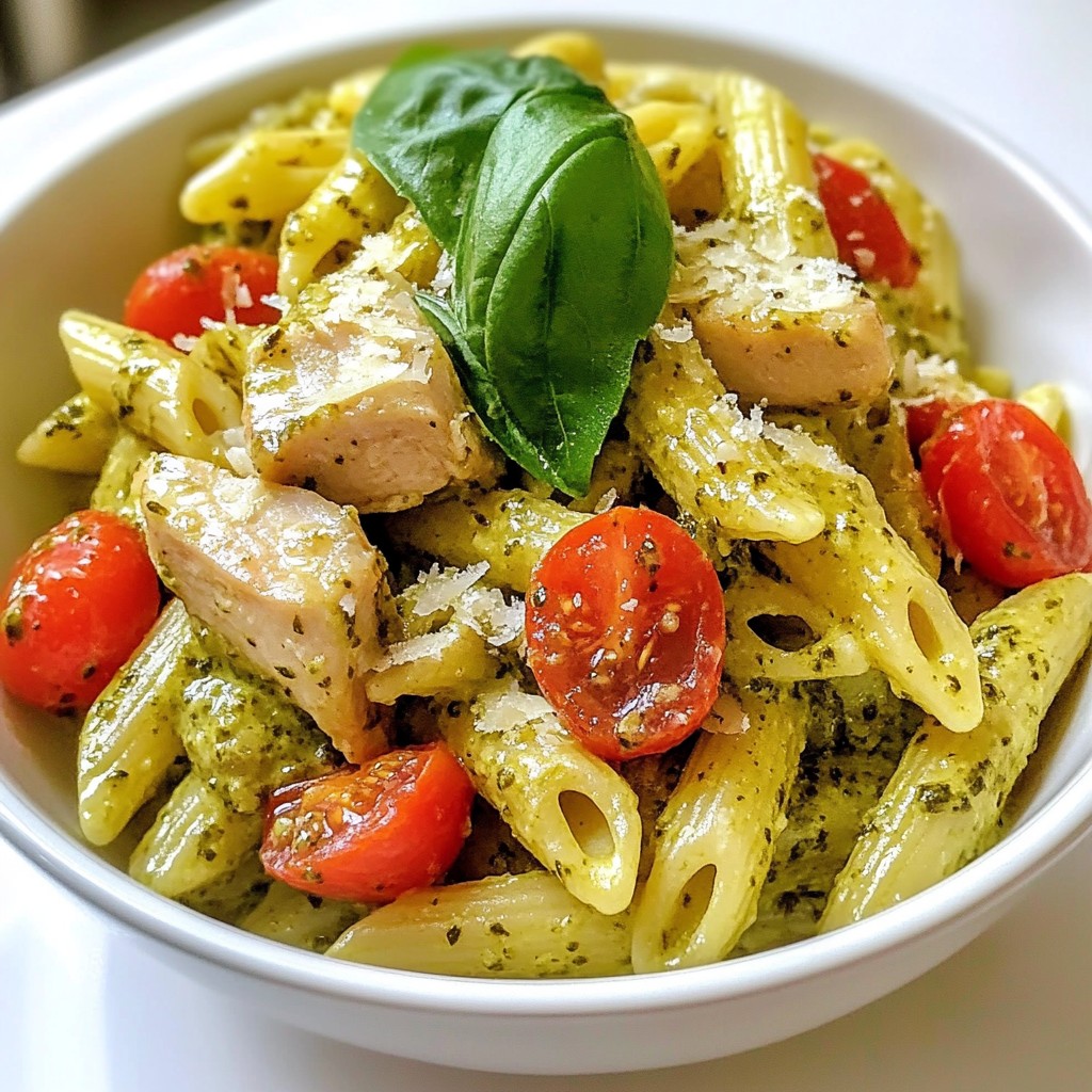 Creamy Pesto Chicken Penne Easy Dinner Recipe