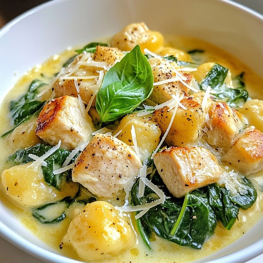 Savory Instant Pot Spinach Chicken Gnocchi Delight