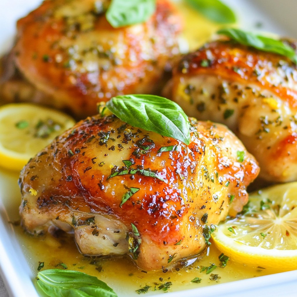 Tender Instant Pot Lemon Basil Chicken Thighs Recipe
