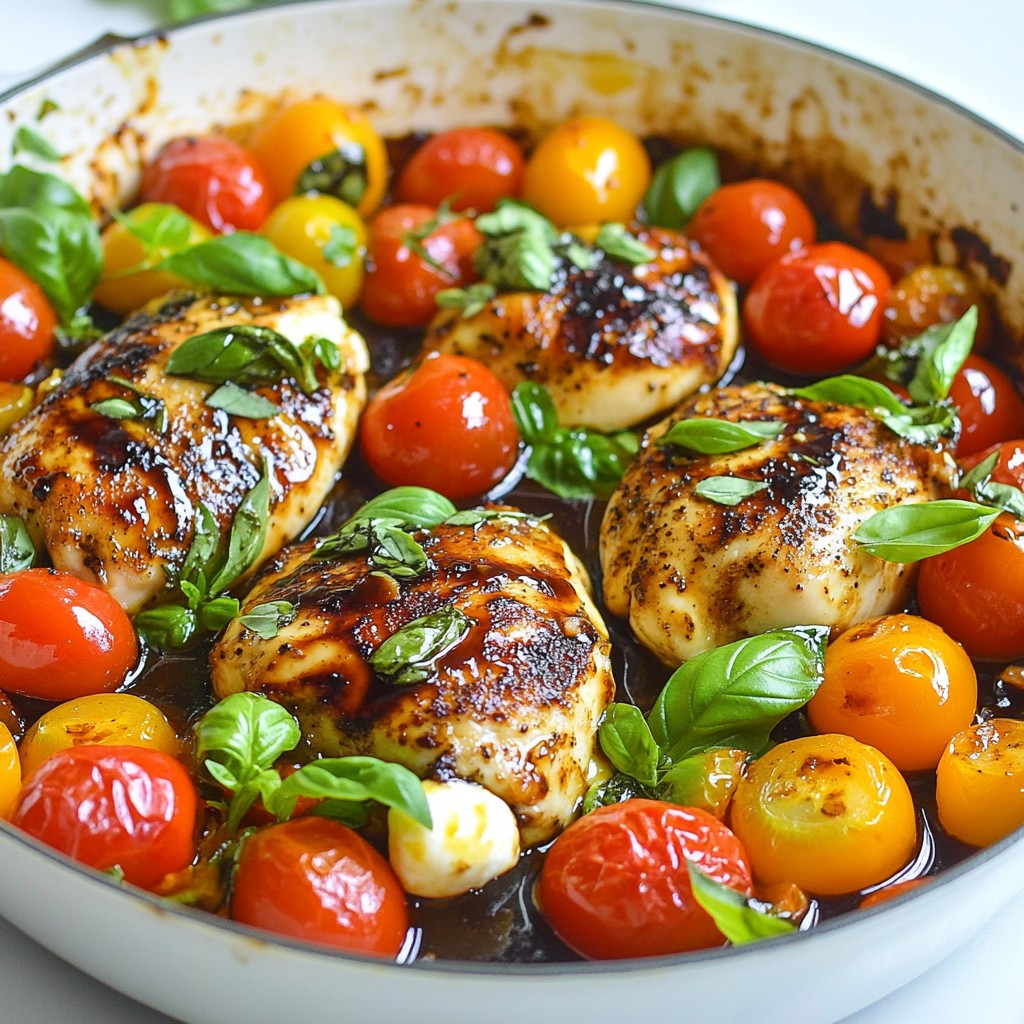 Balsamic Chicken Caprese Skillet Flavorful Dinner Delight