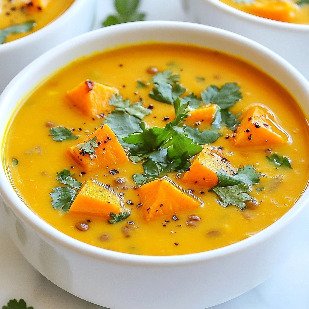 Velvety Instant Pot Sweet Potato Lentil Soup Delight