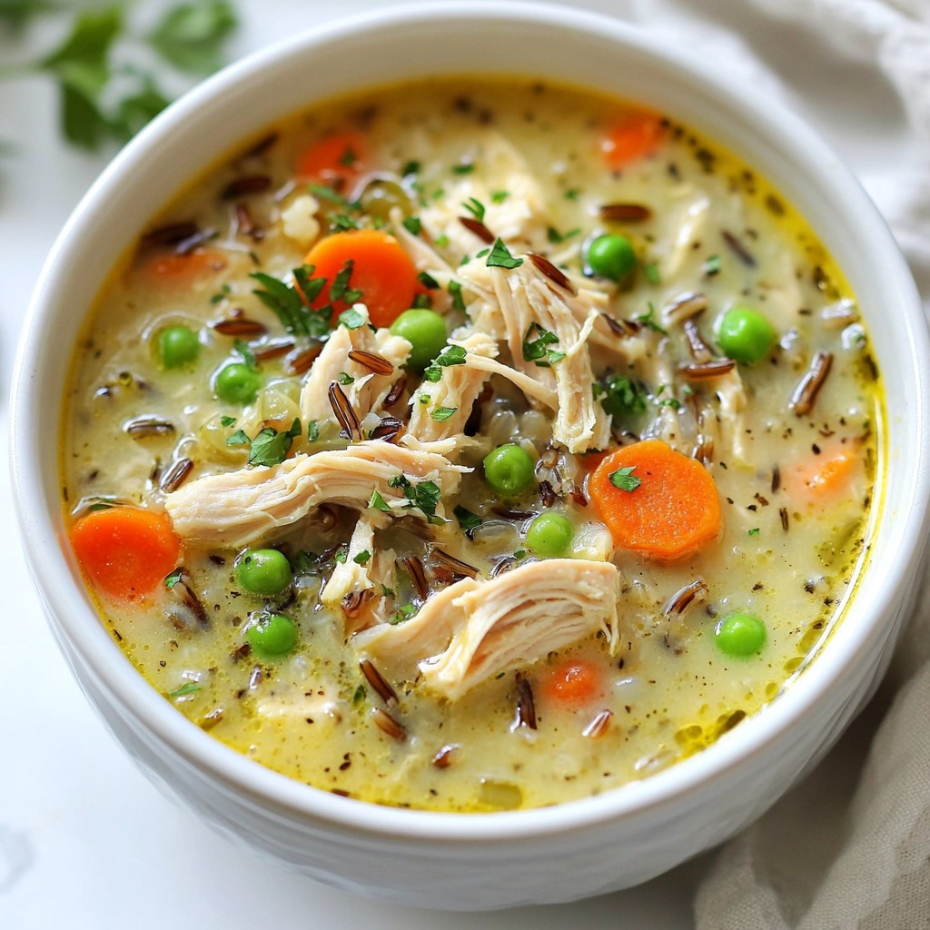 Hearty Instant Pot Chicken and Wild Rice Soup Delight