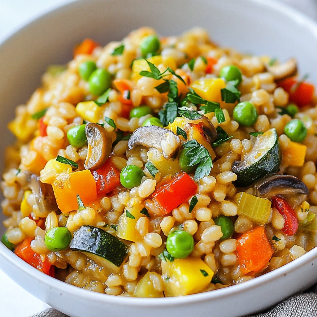 Hearty Instant Pot Vegetable Barley Casserole Delight