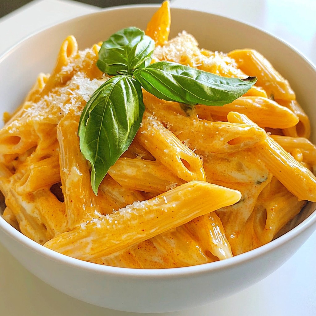 Creamy Roasted Red Pepper Pasta Delight Recipe