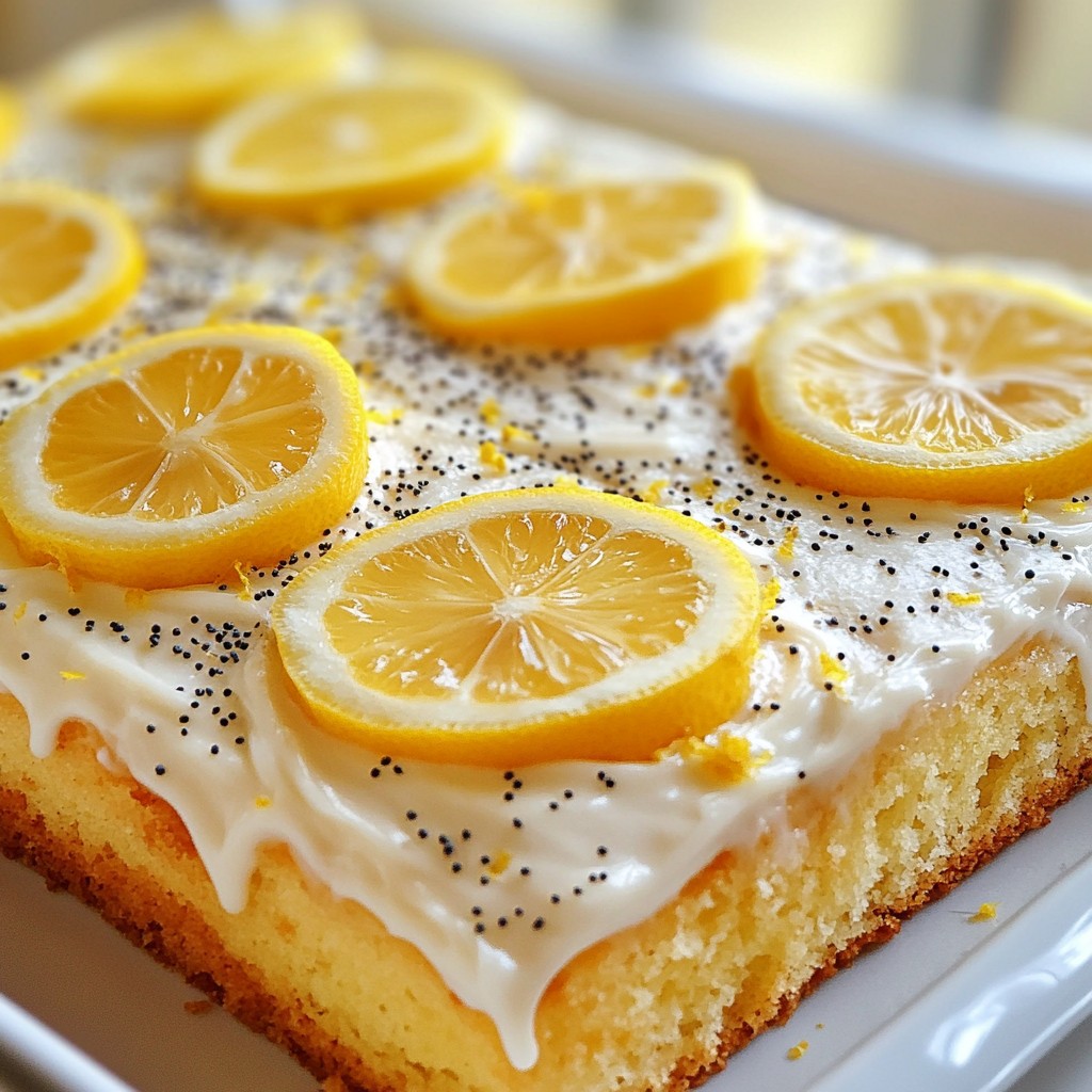 Lemon Poppy Seed Sheet Cake Delightful and Easy Recipe