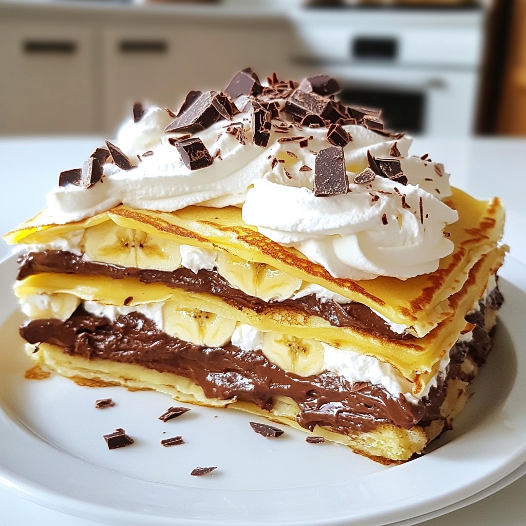 Chocolate Banana Crepe Cake Delightful and Simple Treat