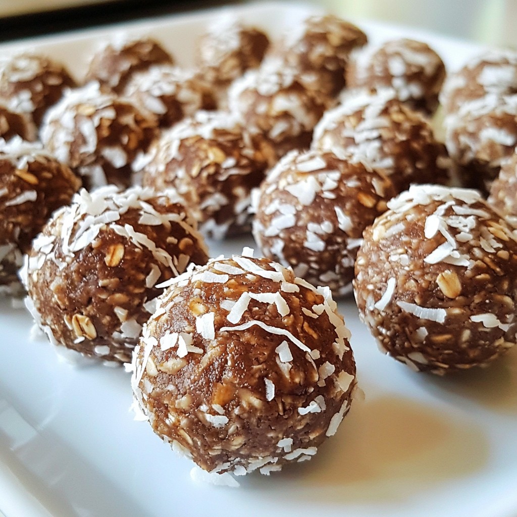Chocolate Coconut Energy Bites Healthy Snack Boost