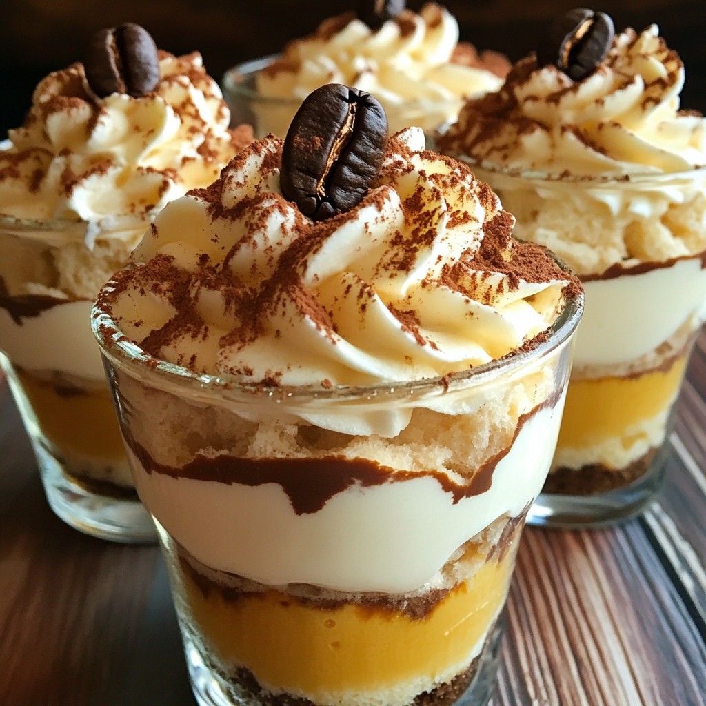 Classic Tiramisu Cups Rich and Creamy Dessert Delight