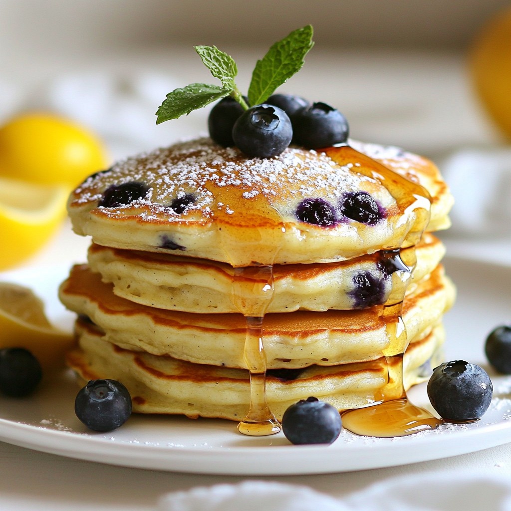 Lemon Blueberry Ricotta Pancakes Delightful Breakfast Treat