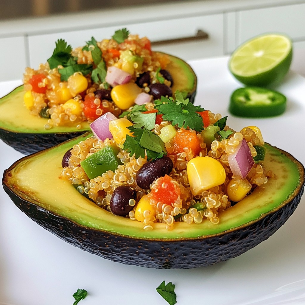 Mexican Quinoa Stuffed Avocados Flavorful and Fresh