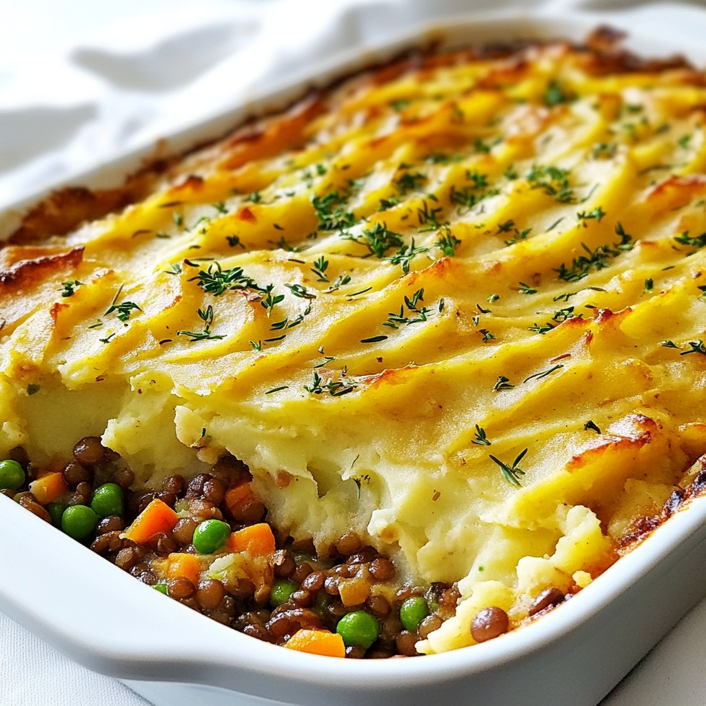 Vegan Lentil Shepherd’s Pie Rich and Hearty Meal