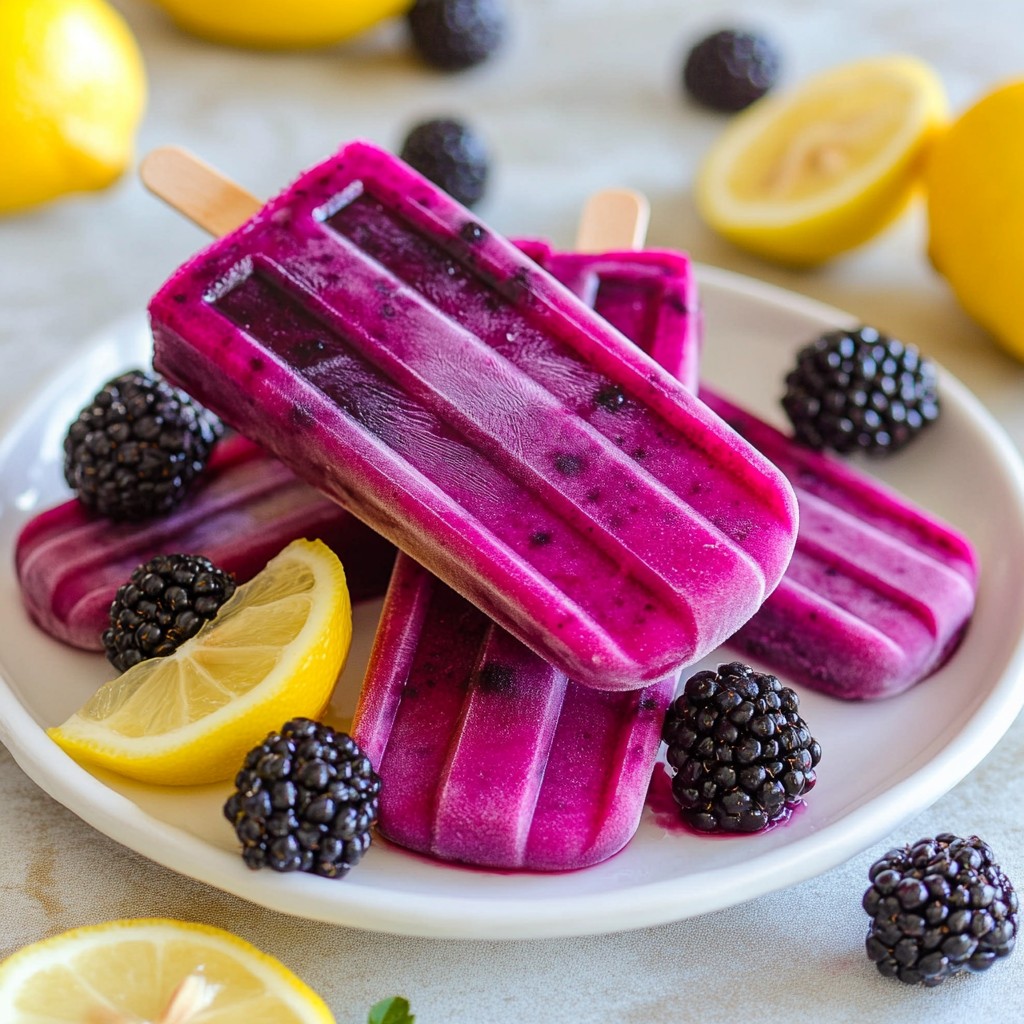 Blackberry Lemonade Popsicles Refreshing Summer Treat