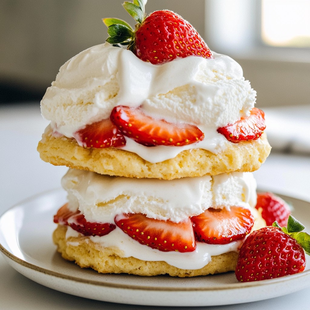 Strawberry Shortcake Ice Cream Sandwiches Delight Treat