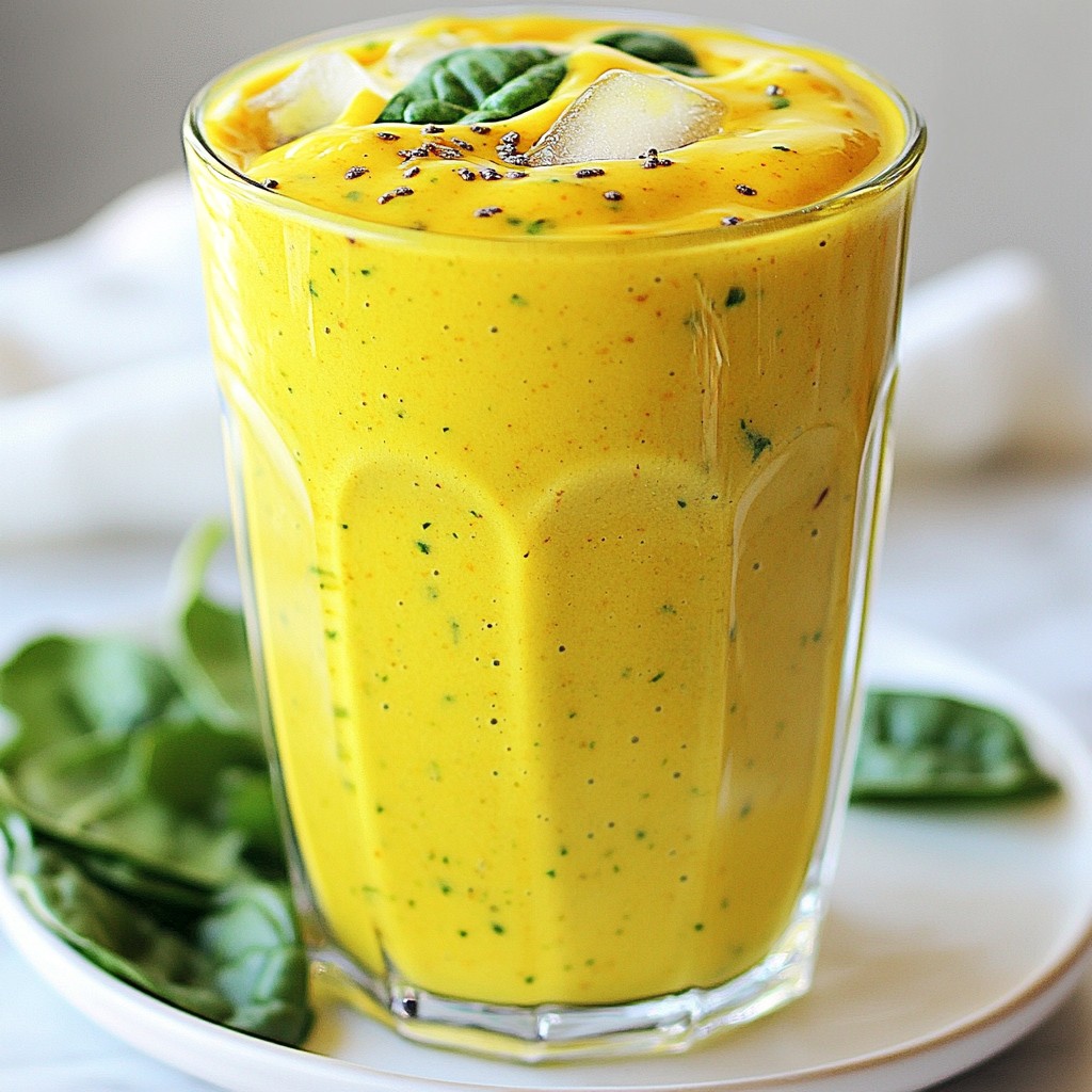 Turmeric Ginger Immunity Smoothie Boosts Health
