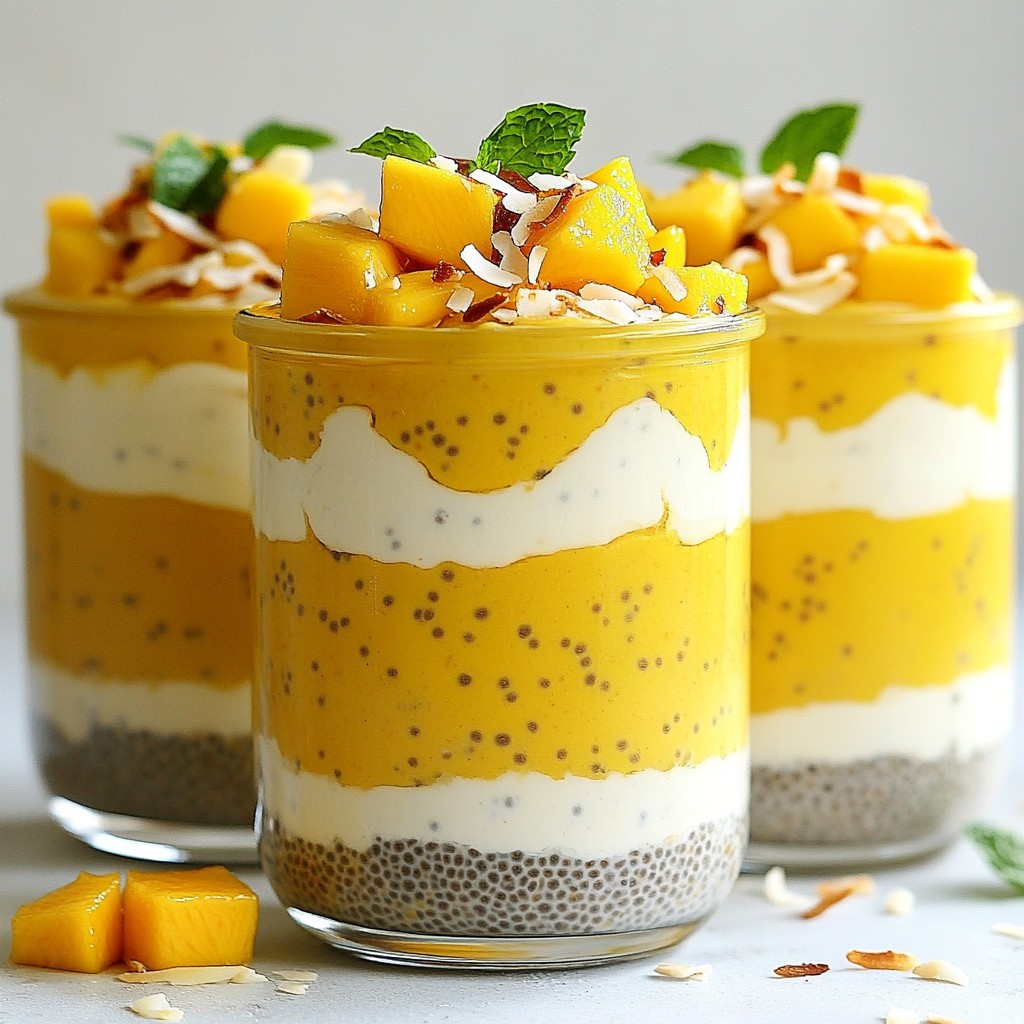 Mango Coconut Chia Pudding Healthy and Tasty Treat