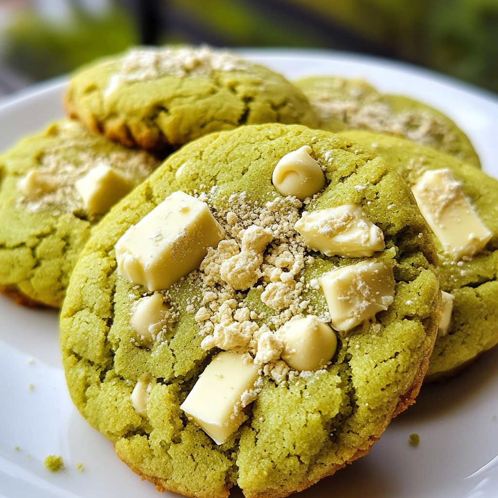 Matcha White Chocolate Cookies Delightful Treats