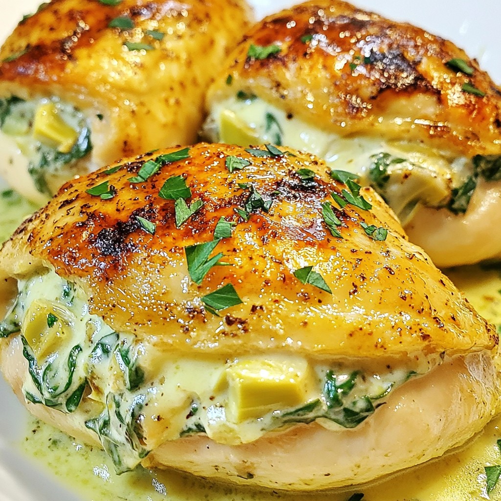 Spinach Artichoke Stuffed Chicken Flavorful Delight