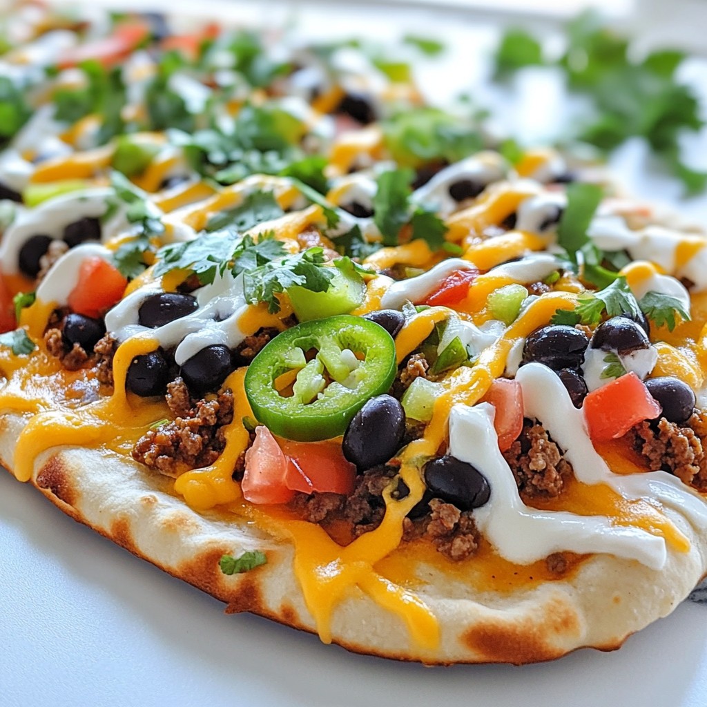 Cheesy Taco Flatbread Flavorful and Easy Dinner Recipe