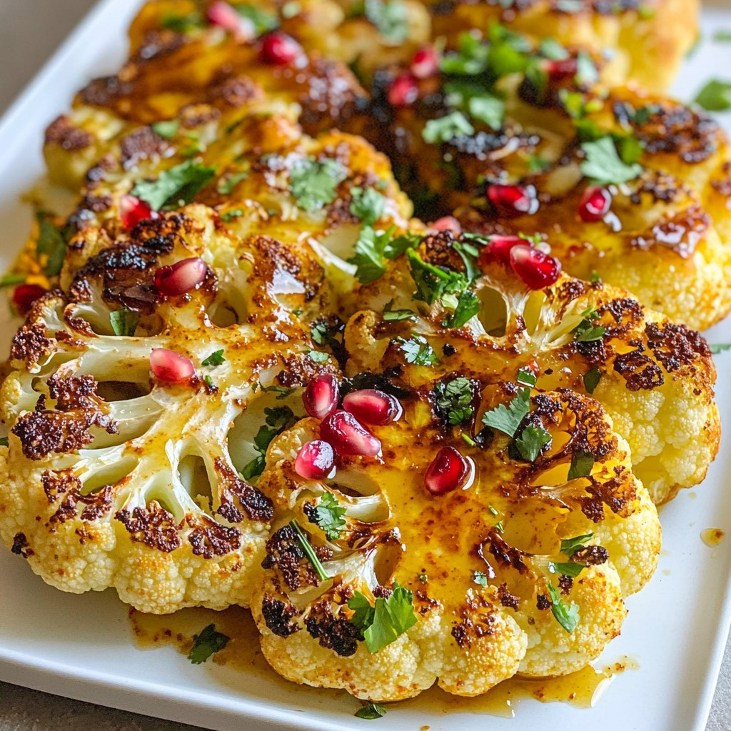 Harissa Roasted Cauliflower Steaks Flavorful Dish