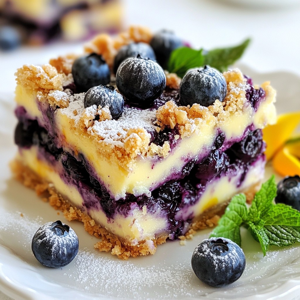 Blueberry Cheesecake Crumble Bars Simple and Tasty Treat