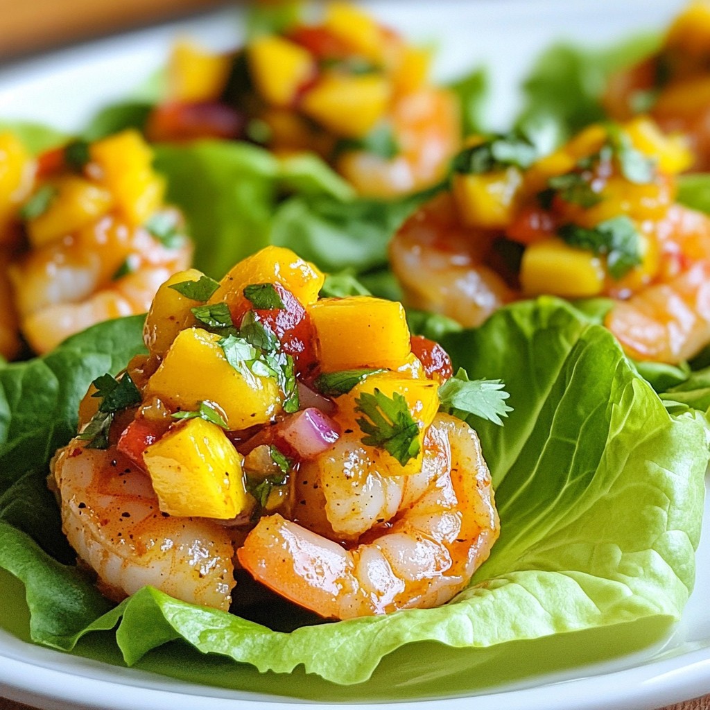 Mango Chili Shrimp Lettuce Wraps Delightful Meal