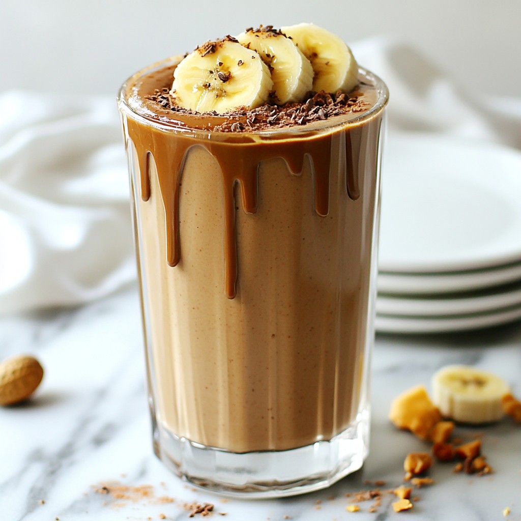 Chocolate Peanut Butter Protein Smoothie Power Boost