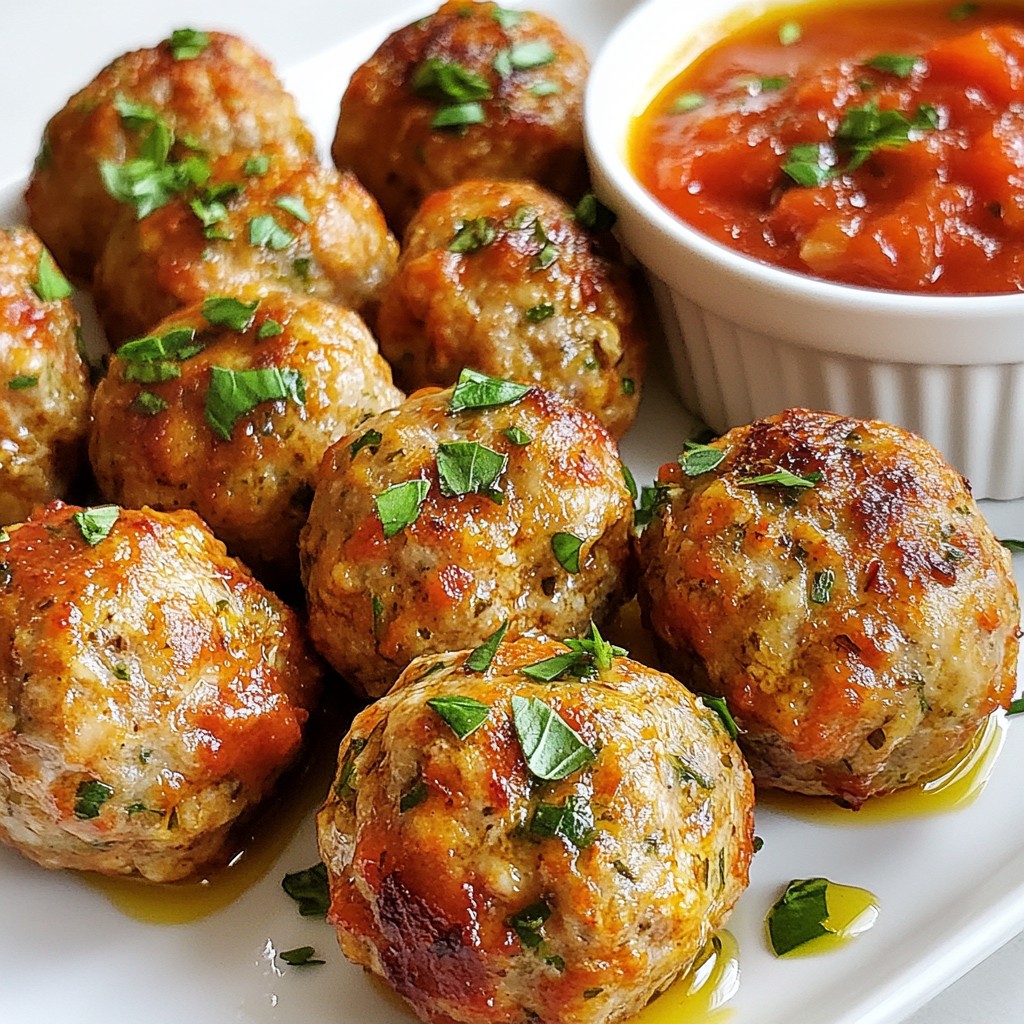 Garlic Herb Chicken Meatballs Flavorful and Simple Dish
