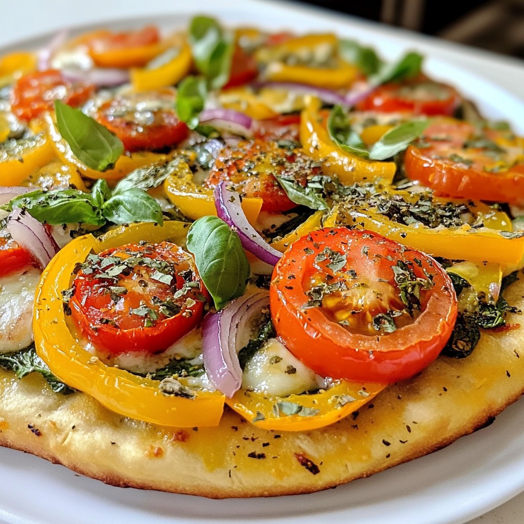 Rainbow Veggie Pizza Colorful and Healthy Delight