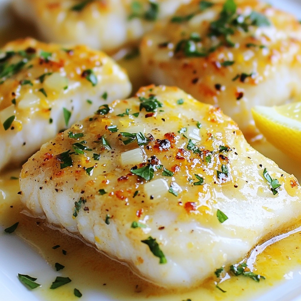 Buttery Lemon Garlic Cod Delicious and Simple Recipe