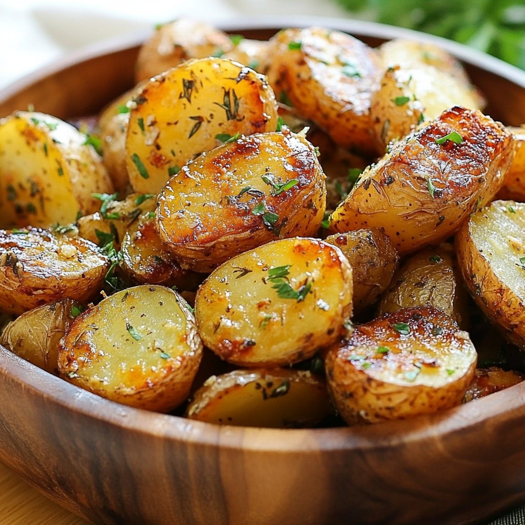 Garlic Herb Roasted Red Potatoes Quick and Easy Recipe