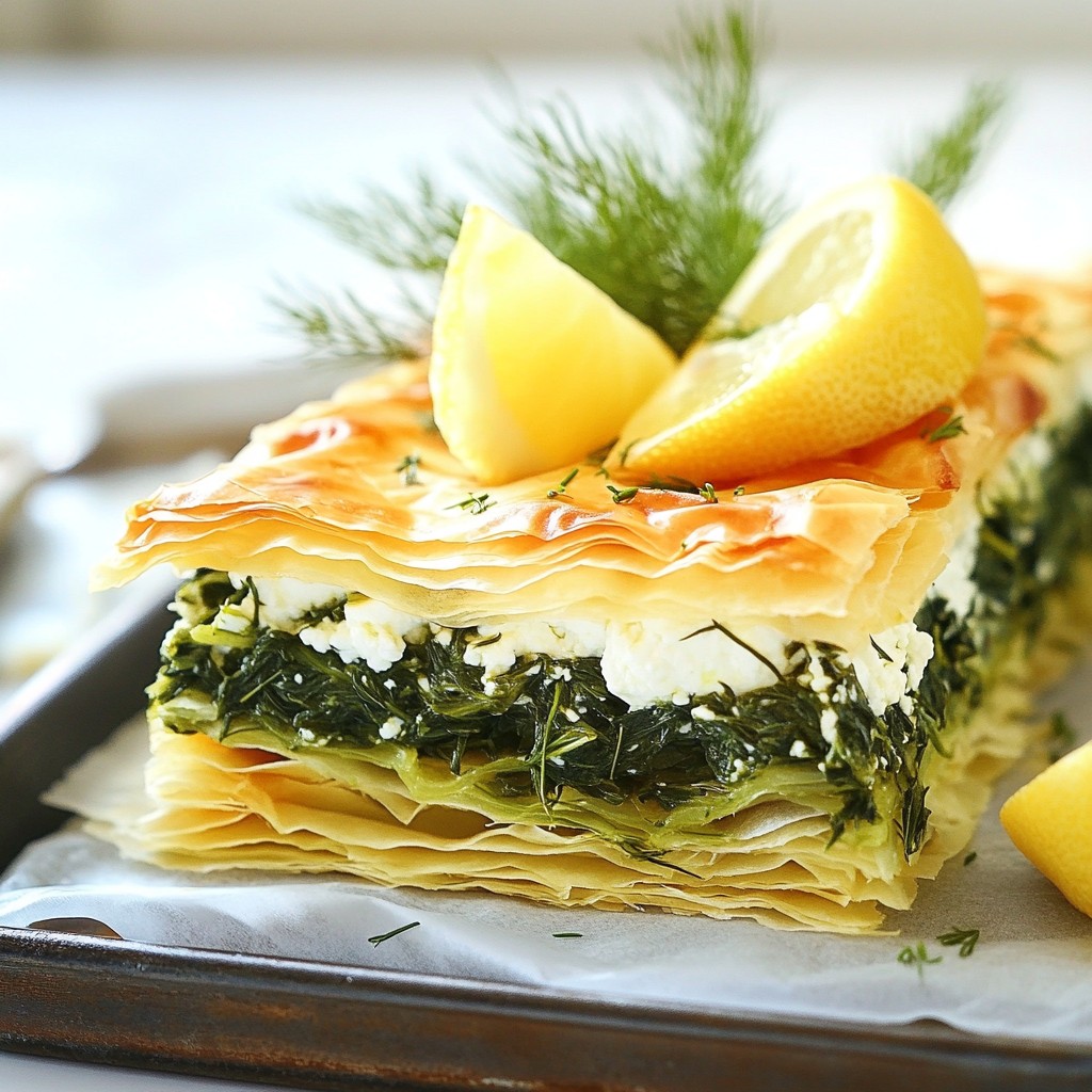 Greek Spinach Feta Pie Savory and Tasty Dish Recipe