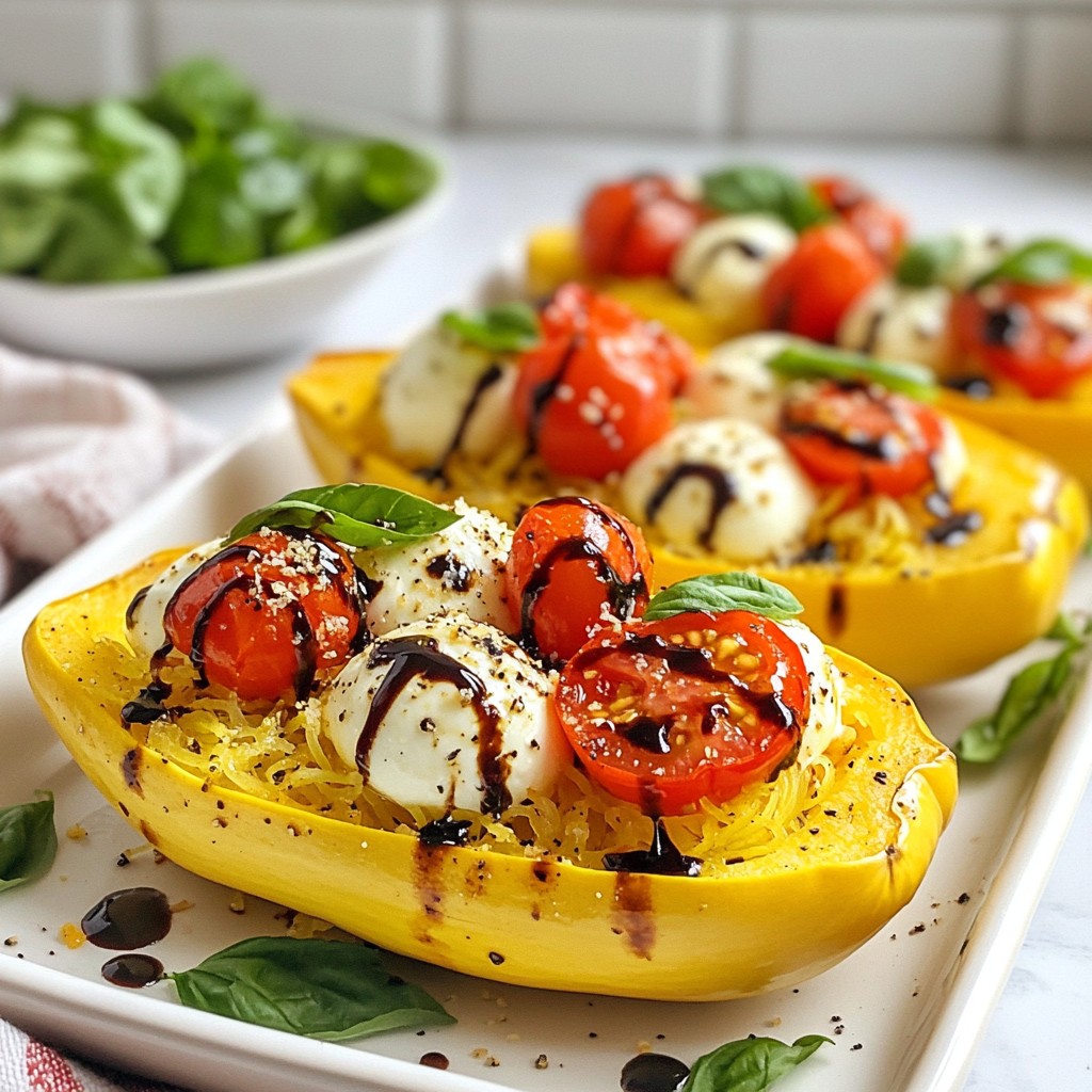 Margherita Spaghetti Squash Boats Fresh and Simple Dish