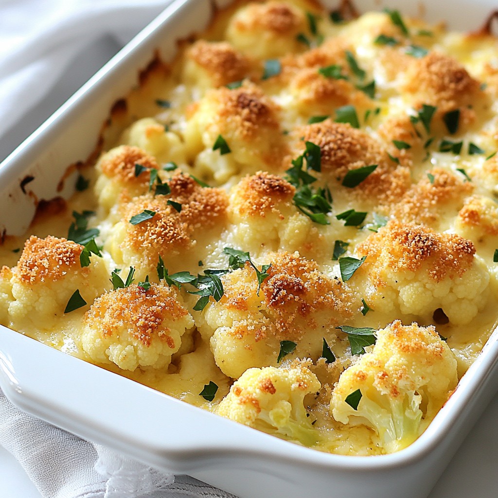 Cheesy Cauliflower Casserole Flavorful Comfort Food