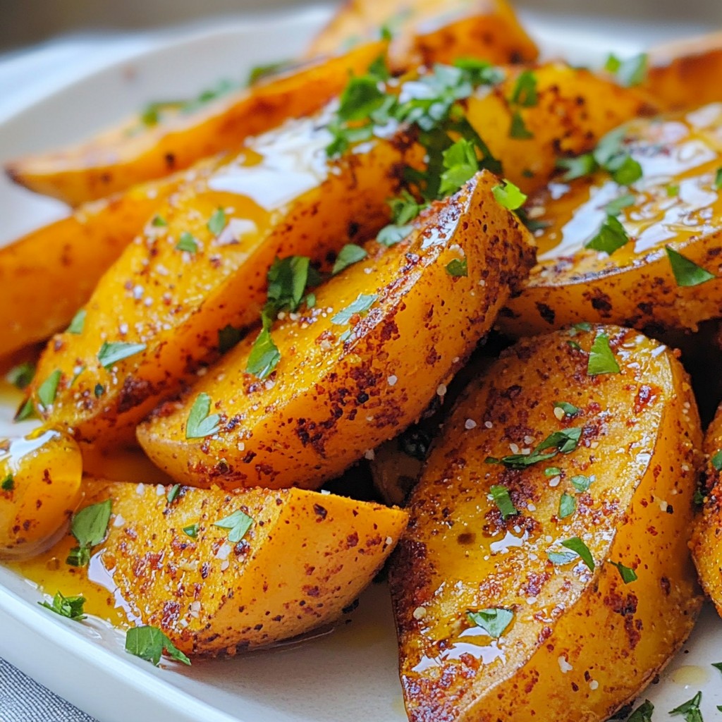 Spicy Sweet Potato Wedges Crispy and Flavorful Snack