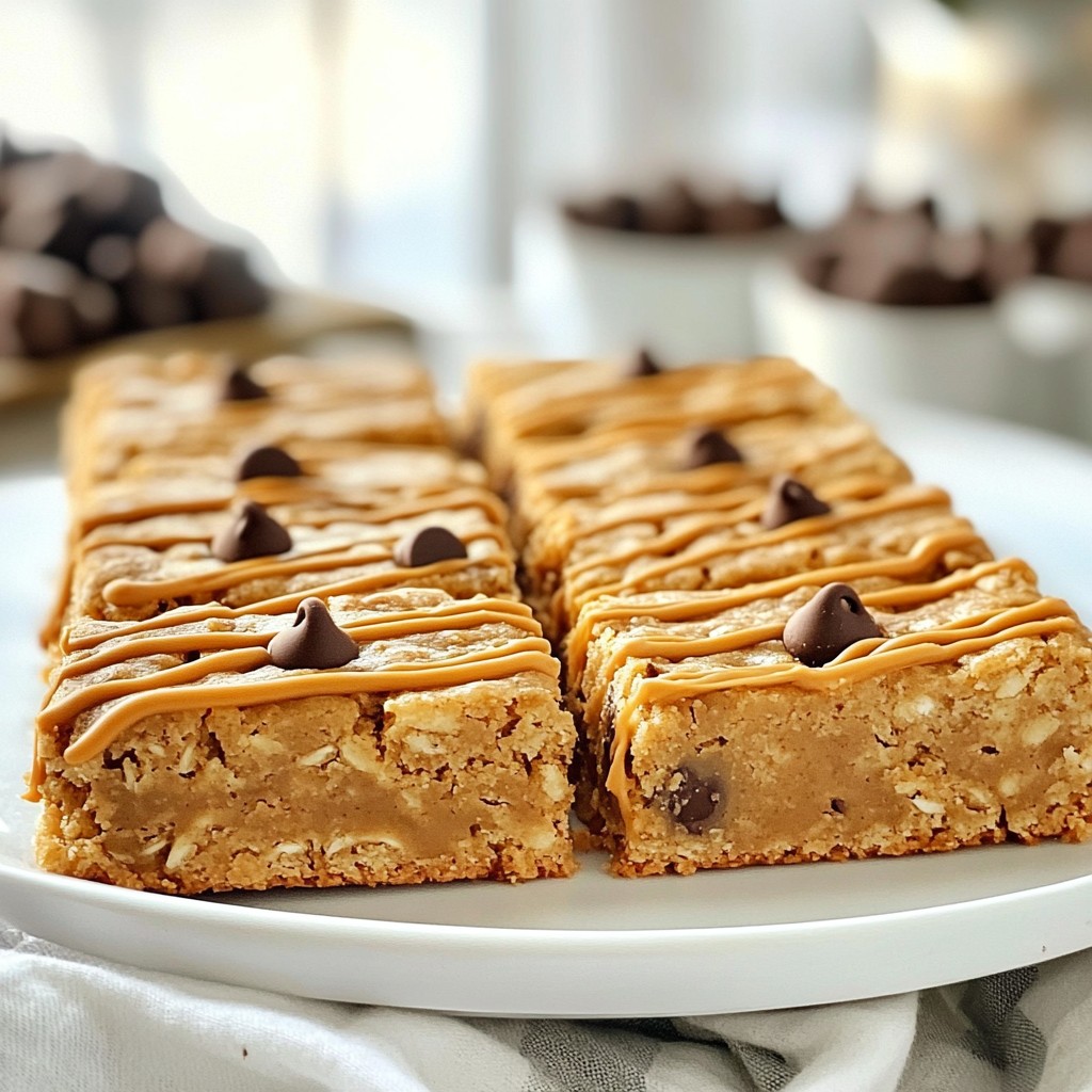 Peanut Butter Oatmeal Cookie Bars Simple and Tasty