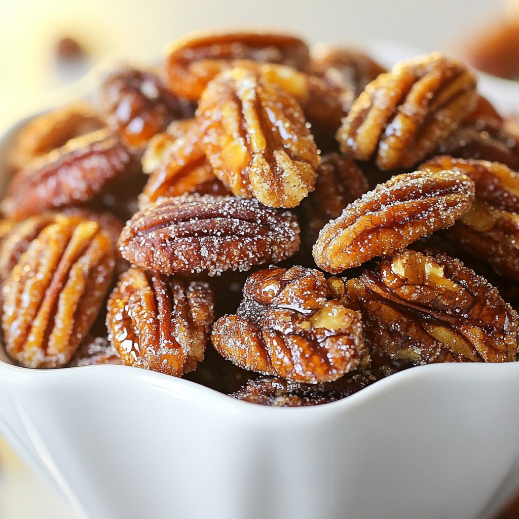 Maple Cinnamon Roasted Pecans Crunchy Snack Delight