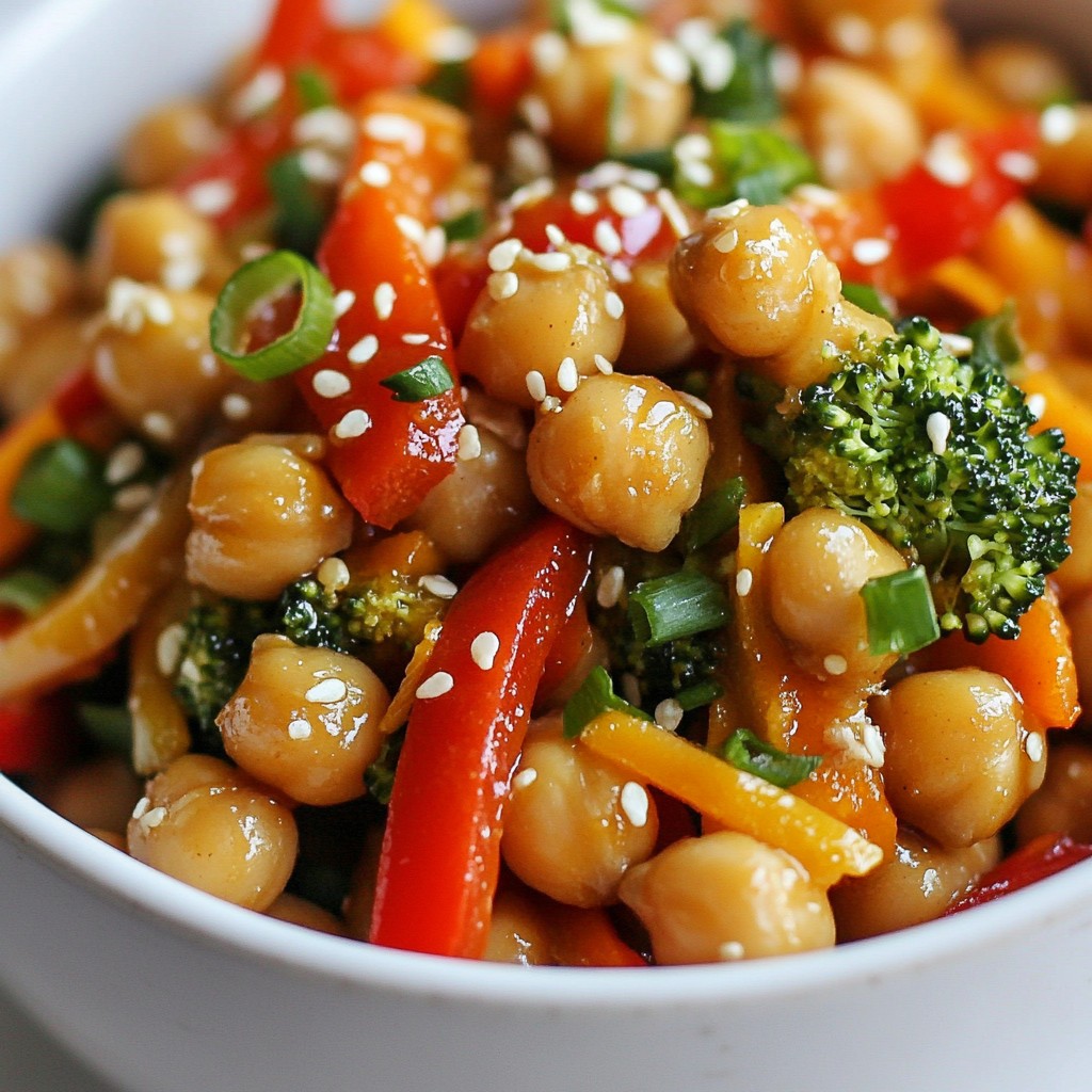 Orange Ginger Chickpea Stir Fry Flavorful Vegan Dish