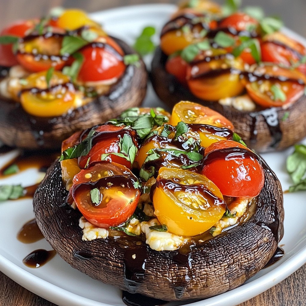 Caprese Stuffed Portobello Mushrooms Flavorful Delight