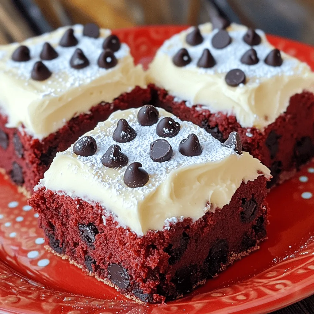 To make red velvet cookie dough bars, you need simple ingredients. Here’s a list of what you will use: